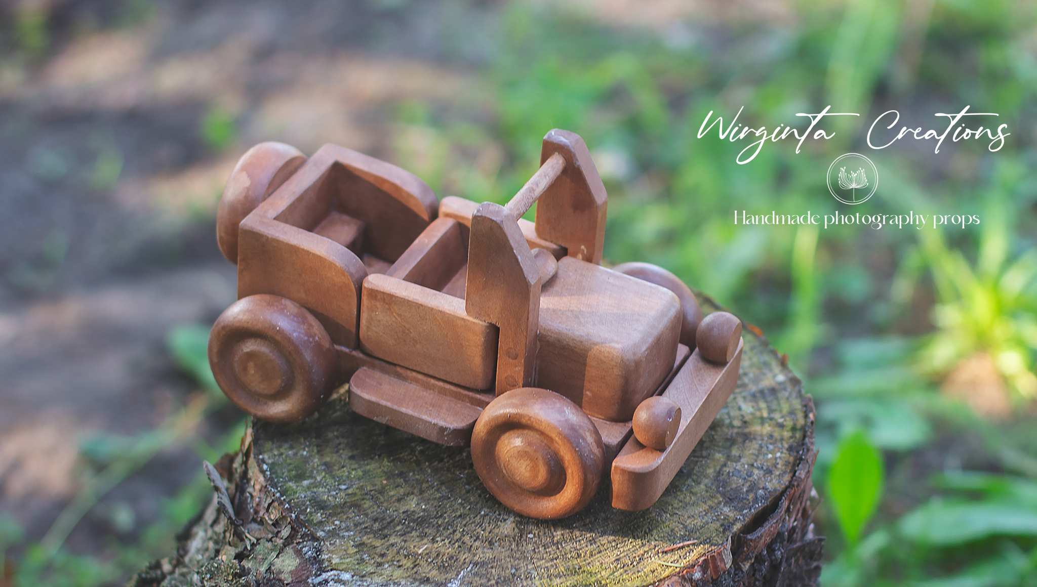 Natural Wooden Toy Jeep Perfect For