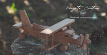 Load image into Gallery viewer, Natural Wooden Toy Plane: Perfect for Photoshoots and Home Decor