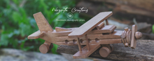 Load image into Gallery viewer, Natural Wooden Toy Plane: Perfect for Photoshoots and Home Decor