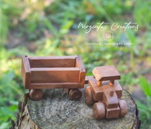 Load image into Gallery viewer, Natural Wooden Toy Tractor: Perfect for Photoshoots and Home Decor