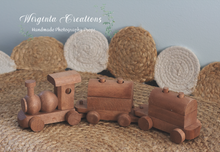 Load image into Gallery viewer, Natural Wood Train Toy: Perfect for Photoshoots and Home Decor