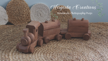 Load image into Gallery viewer, Natural Wood Train Toy: Perfect for Photoshoots and Home Decor