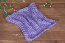 Load image into Gallery viewer, Blanket/layer. Lilac. Bump blanket. Basket filler. Ready to send. Photo prop