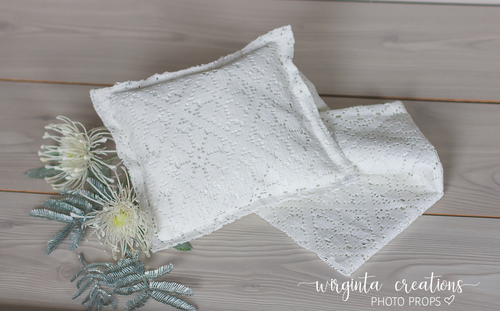 Ecru white newborn set, bundle, posing pillow, layer, photography prop, Ready to send