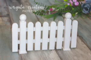 Wooden white fence photography prop