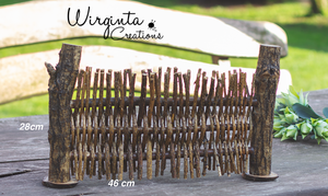 Wooden fence vintage style, woodlands, photography props, stage props, wooden decoration. Handcrafted. Solid wood. Freestanding.Ready to send