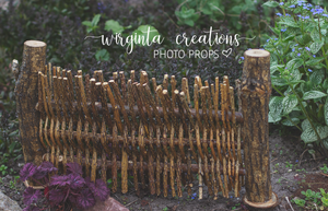 Wooden fence vintage style, woodlands, photography props, stage props, wooden decoration. Handcrafted. Solid wood. Freestanding.Ready to send
