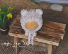 Load image into Gallery viewer, Pale blush pink teddy bear bonnet prop