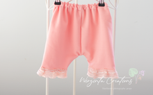 Load image into Gallery viewer, Flower Bonnet and Matching outfit for 12-24 months old. Peach, pink