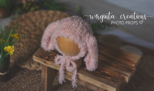 pink bunny bonnet prop